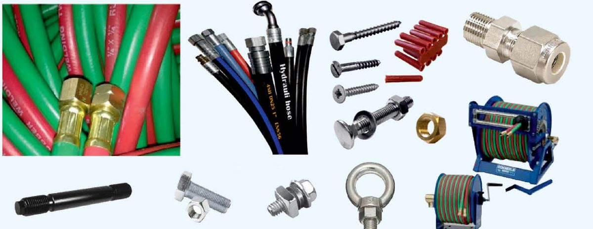 Fasteners, hoses and welding cables